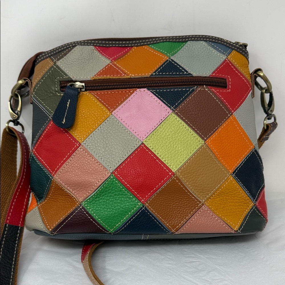 Spring Step L’artiste Leather Patchwork Crossbody… - image 4